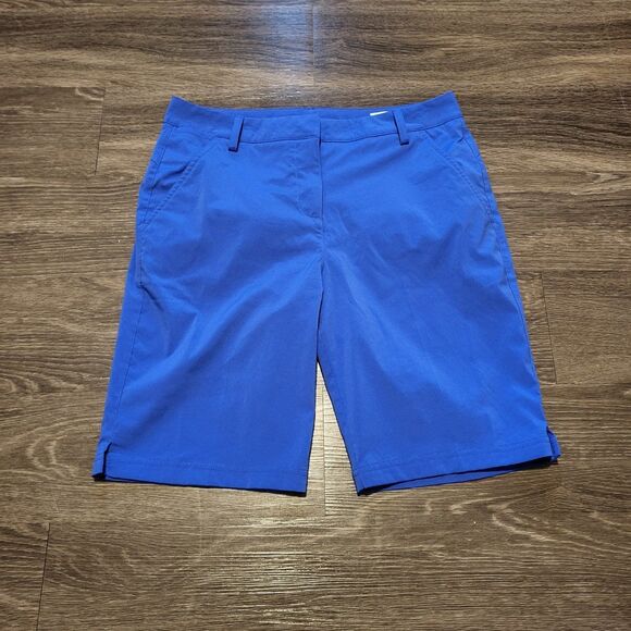 Puma Flat Front Golf Shorts 10" Inseam Royal Blue Womens Size 10 - Picture 1 of 12
